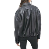 Bomber donna in tessuto spalmato