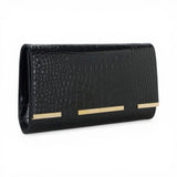Clutch Opéra in pelle con stampa cocco