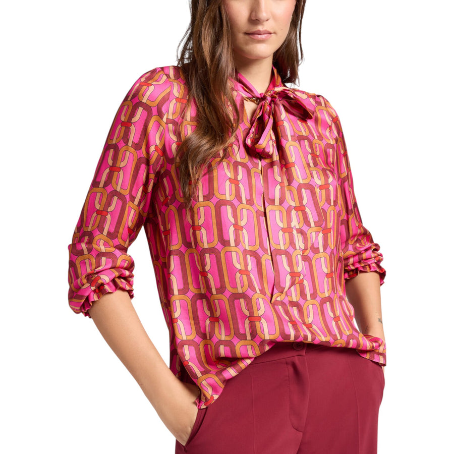 Blusa donna stampata con fusciacca