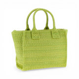 Borsa shopper piccola Beach in rafia con logo Love Birds