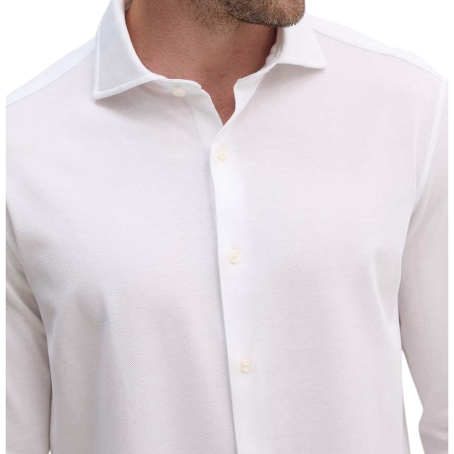 Camicia uomo in piquet di cotone