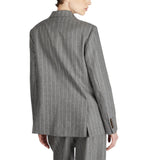 Giacca donna doppiopetto regular fit in flanella gessata