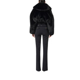 Pantaloni donna in crêpe leggero con catena gioiello