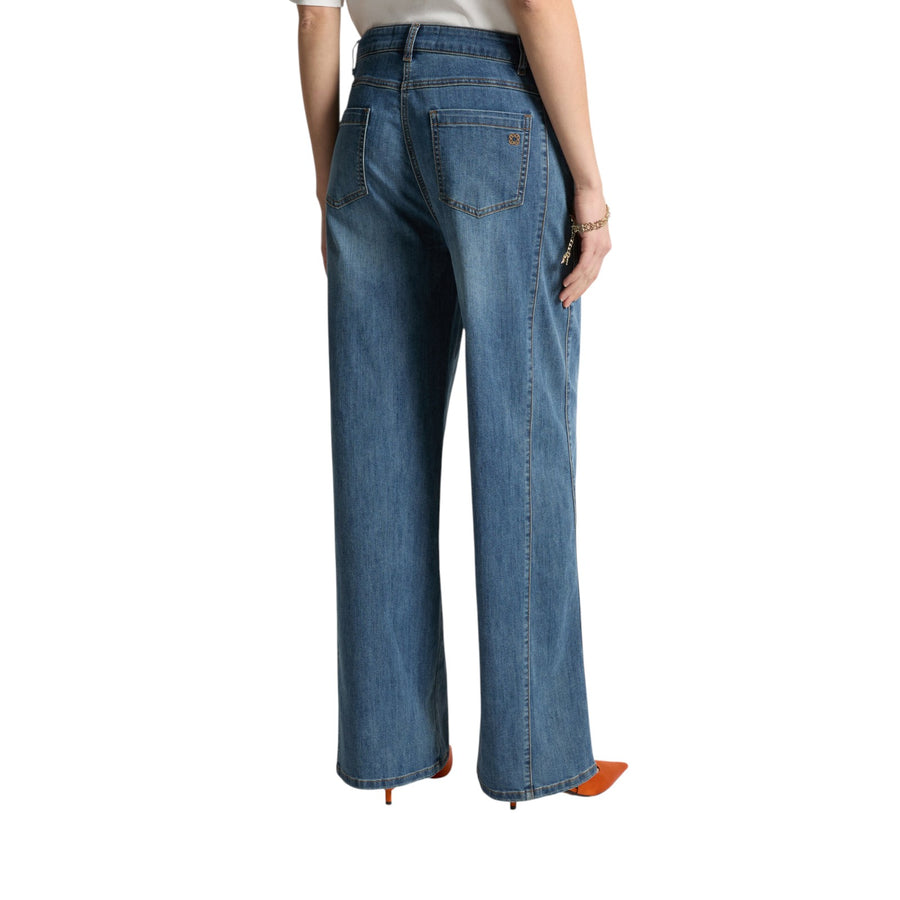Jeans donna 5 tasche wide leg, "Wanda"