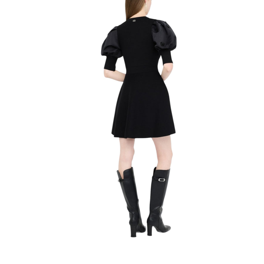 Abito donna in maglia con maniche balloon