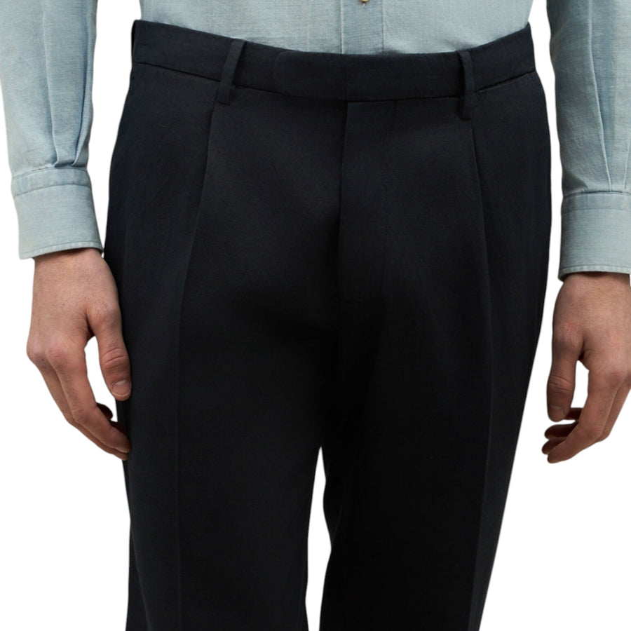 Abito uomo K-Jacket doppiopetto in twill di cotone e lino