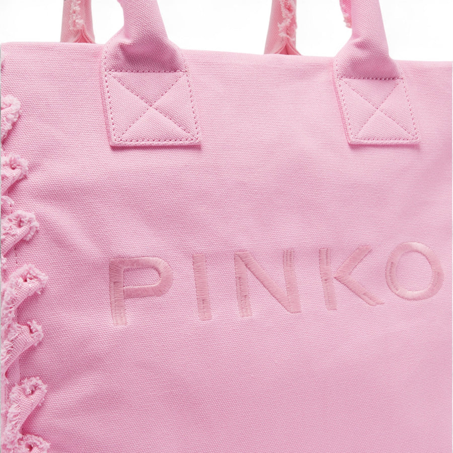 Borsa donna a mano media Beach Shopper in canvas riciclato