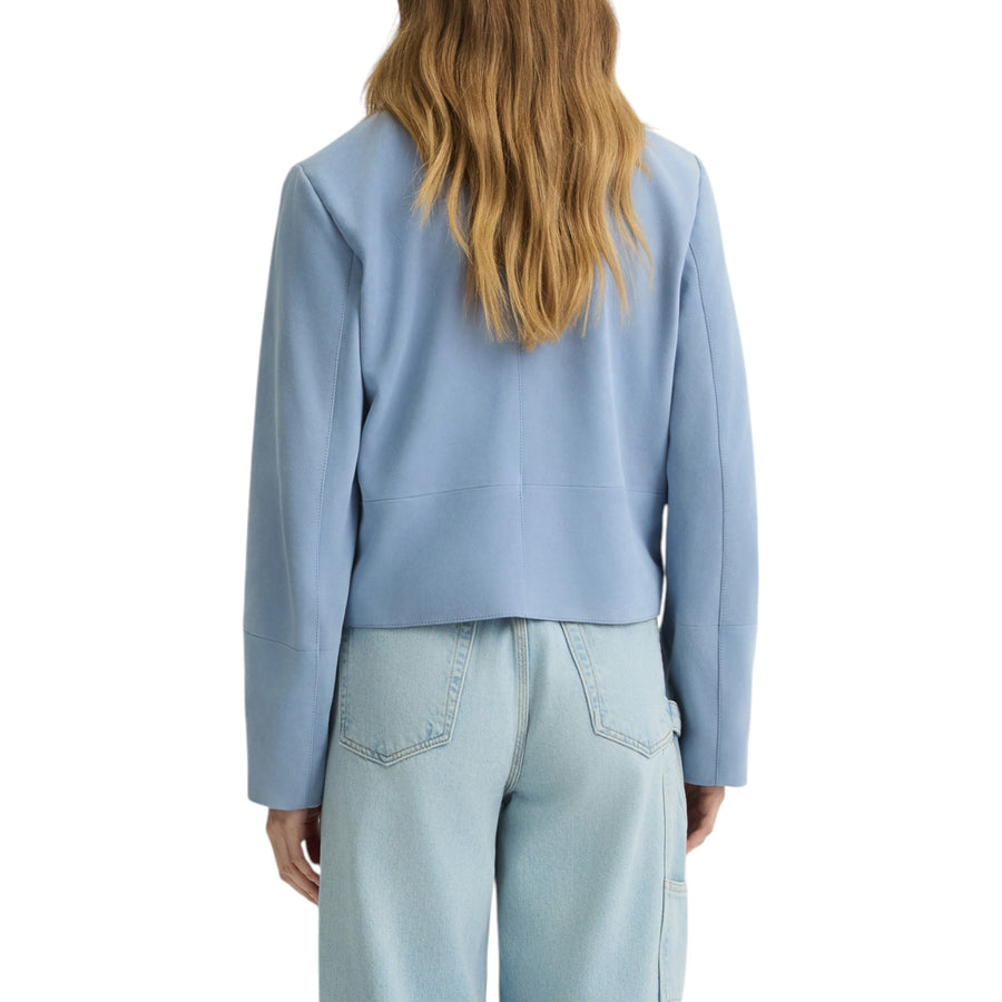Giacca donna boxy in camoscio