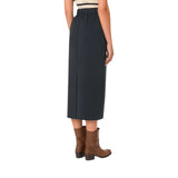 Gonna donna lunga in jersey di cotone con motivo di tagli