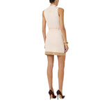 Mini donna abito in maglia con bande in viscosa lucida