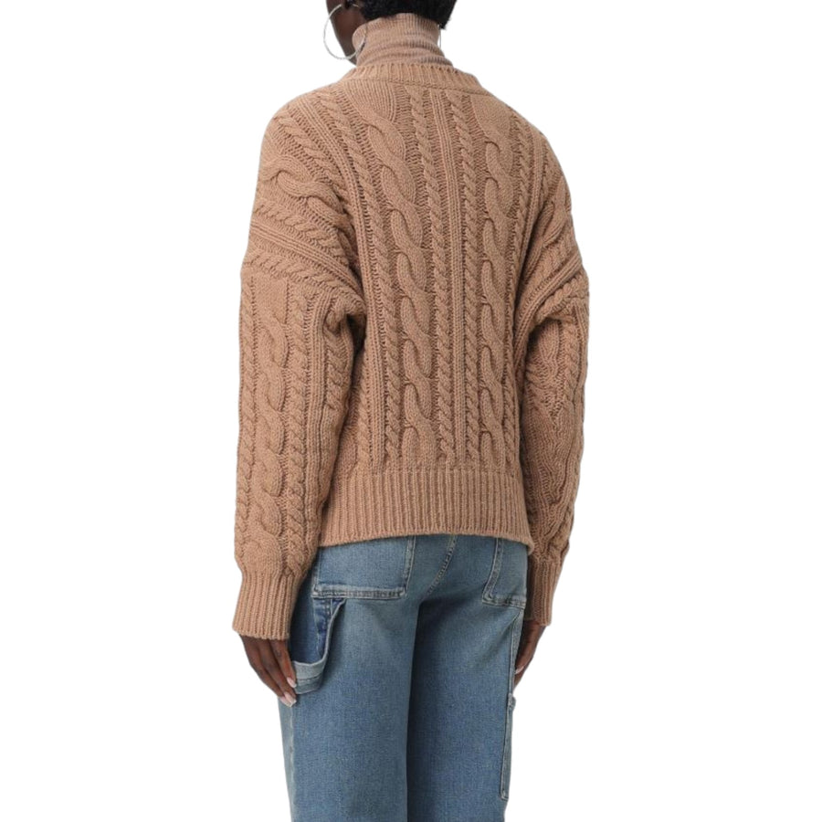 Cardigan in cashmere a trecce