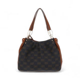 Borsa donna tote con placca logo