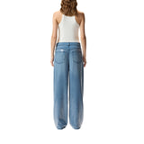 Jeans donna in denim full paillettes