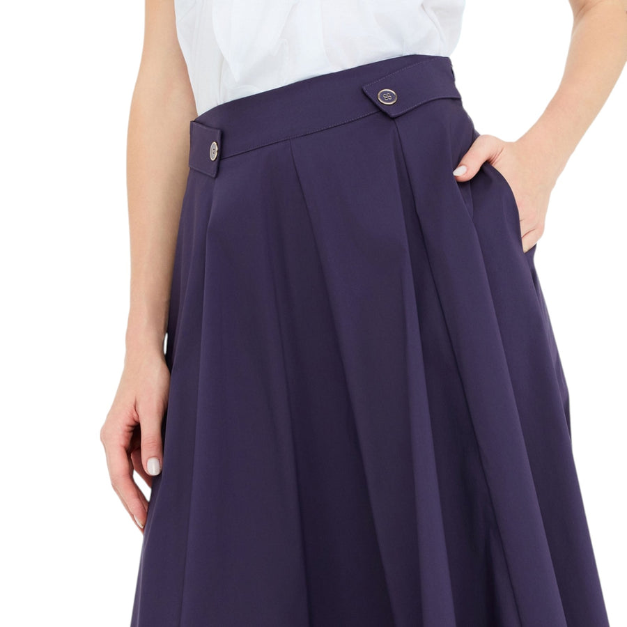 Gonna donna midi in popeline