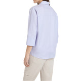 Camicia donna in popeline maniche tre quarti