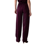 Pantaloni donna balloon in raso jacquard