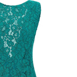 Abito donna in pizzo floreale con scollo sul retro
