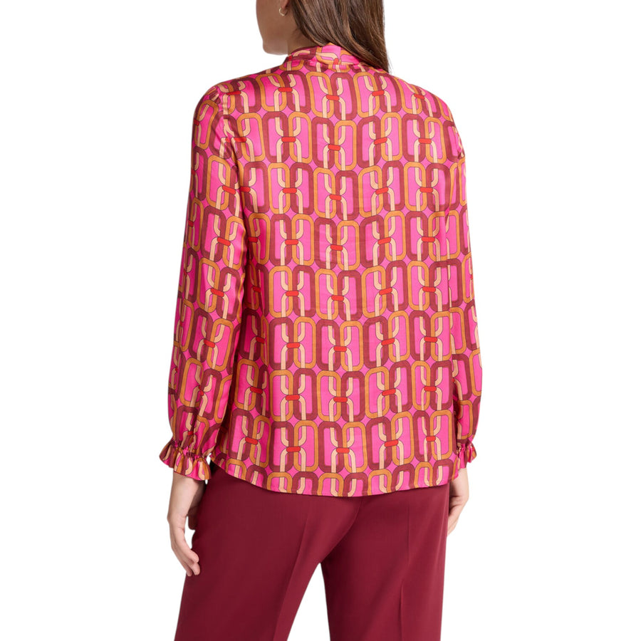 Blusa donna stampata con fusciacca