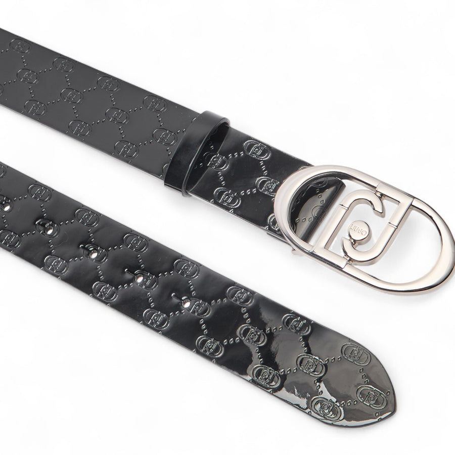 Cintura donna in pelle con logo