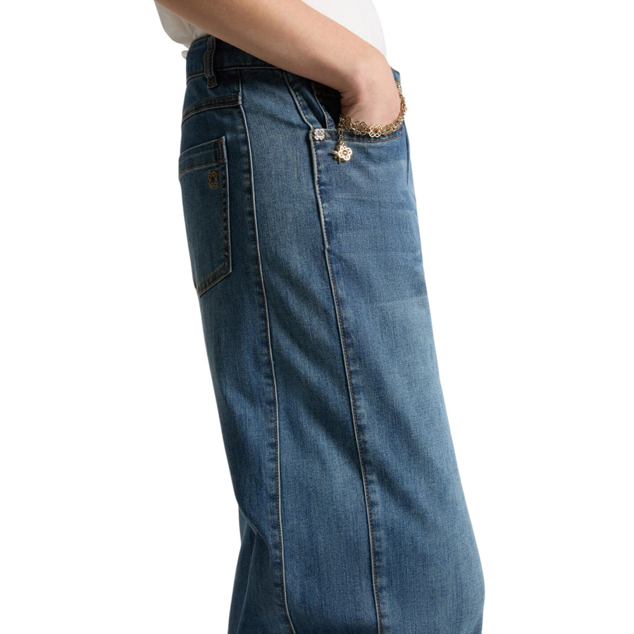 Jeans donna 5 tasche wide leg, "Wanda"