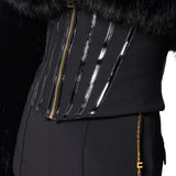 Pantaloni donna in crêpe leggero con catena gioiello