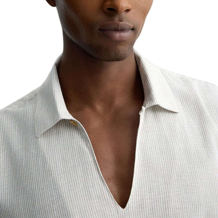 Polo uomo in lino e cotone