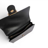 Borsa a tracolla media Love Bag One in pelle con fibbia gioiello