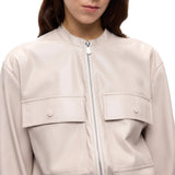 Abito Donna midi effetto pelle con zip