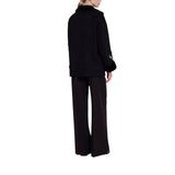 Giacca donna double con ricami e inserti in ecopelliccia