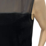 Top donna senza maniche con effetto trasparenza