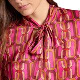 Blusa donna stampata con fusciacca