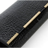 Clutch Opéra in pelle con stampa cocco