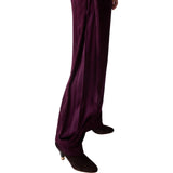 Pantaloni donna balloon in raso jacquard