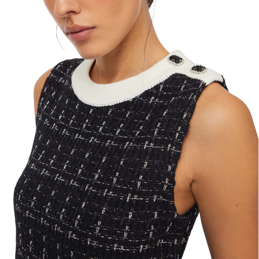 Abito donna corto in misto lana