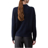 Polo donna in maglia con bottoni gioiello