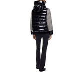 Piumino donna in tweed e nylon