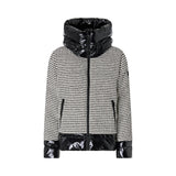 Piumino donna in tweed e nylon
