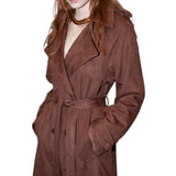 Trench donna in suede