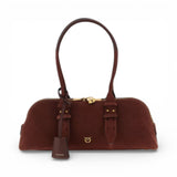 Borsa grande a spalla Escape Bag Horizontal in camoscio