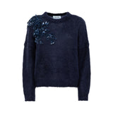 Maglia donna in mohair con ricamo