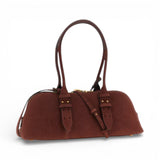 Borsa grande a spalla Escape Bag Horizontal in camoscio