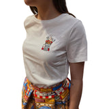 T-shirt donna con ricamo