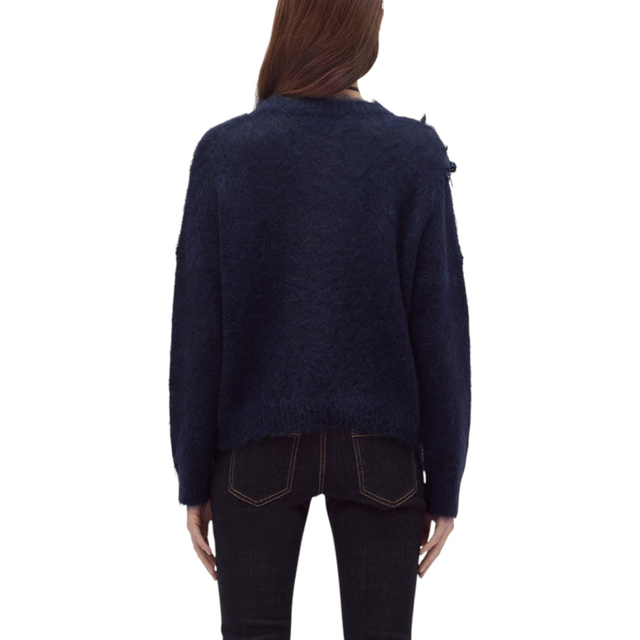 Maglia donna in mohair con ricamo