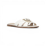 Ciabattine donna in pelle con logo Love Birds