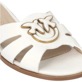 Ciabattine donna in pelle con logo Love Birds