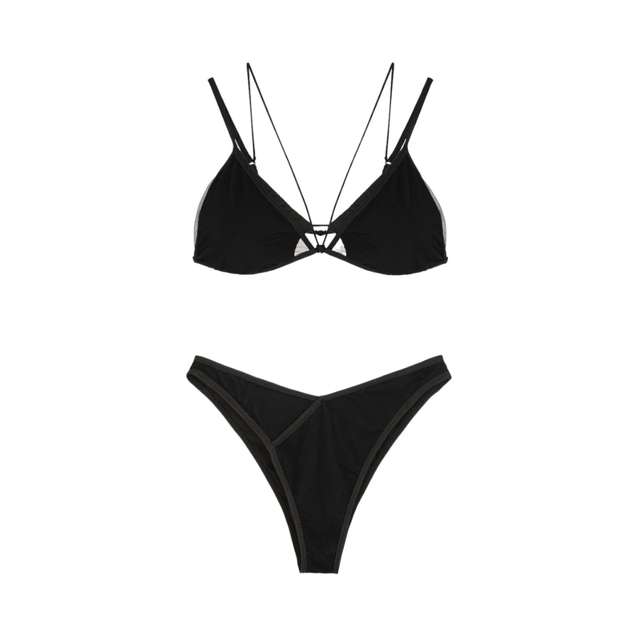 Bikini donna triangolo e slip americano fisso twist