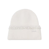 Berretto donna  in maglia con perle