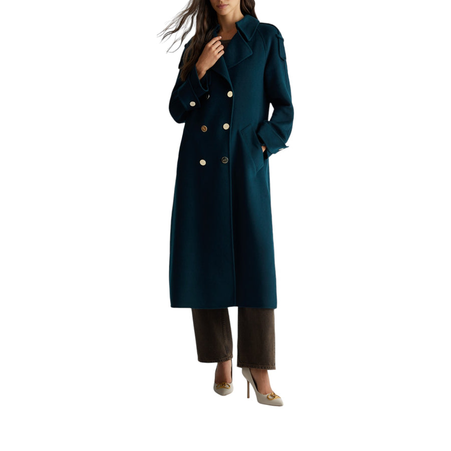 Trench donna in misto lana