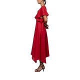 Abito donna 100% lino con maniche di volume
