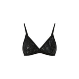 Reggiseno donna effetto rete con strass